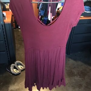 red open back sun dress